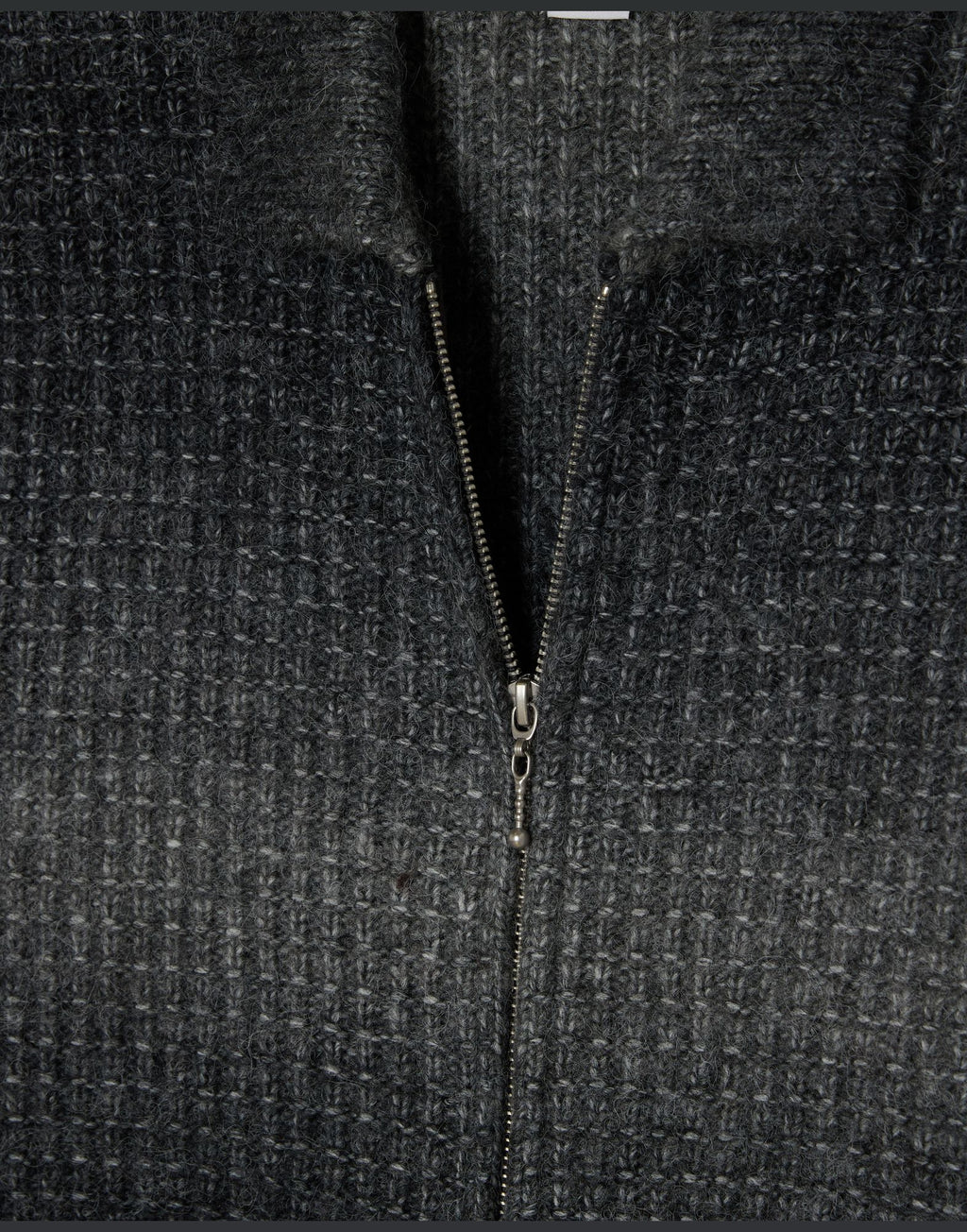 OBEY Cardigan Anton Gradient con Zip Charcoal Multi