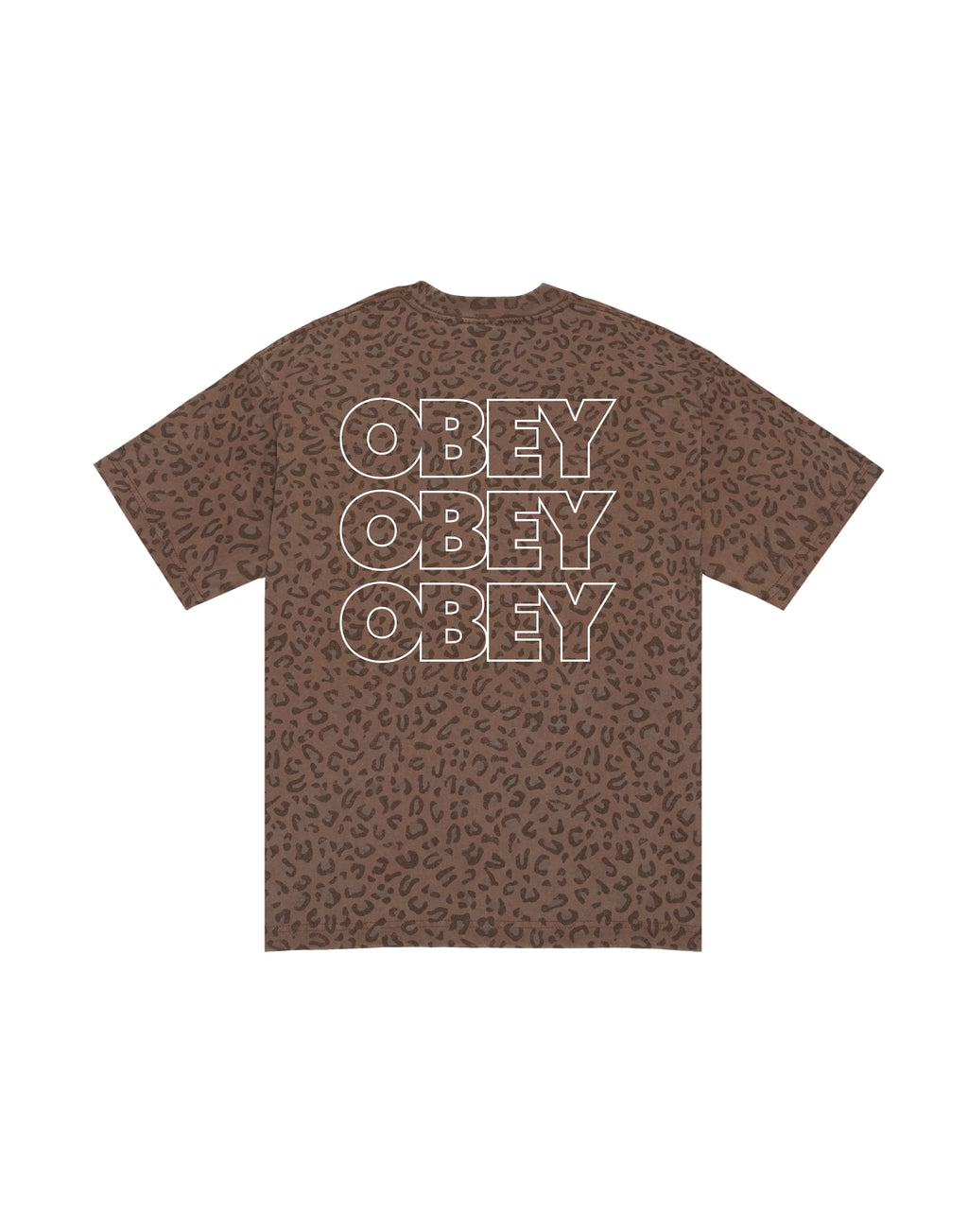 OBEY T-shirt Treble con Stampa Leopard Camo