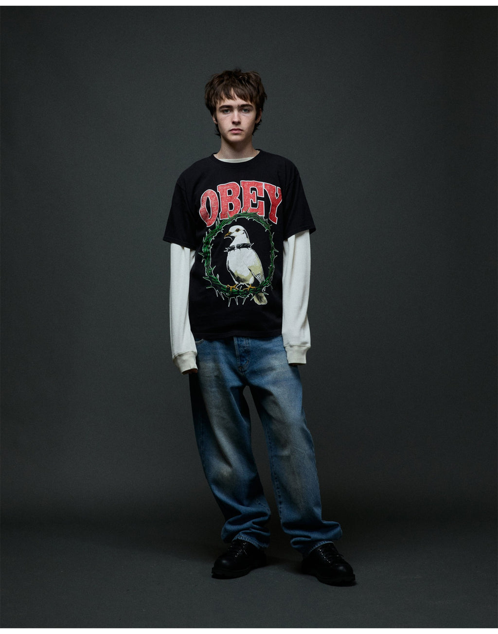 OBEY T-shirt Thorns of Peace Black