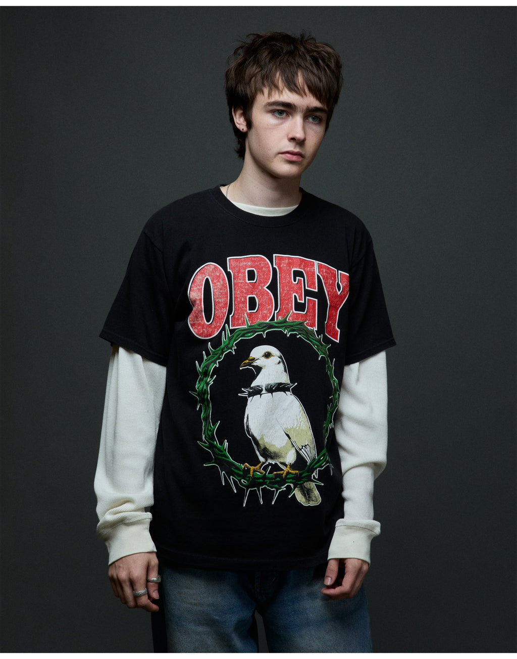 OBEY T-shirt Thorns of Peace Black