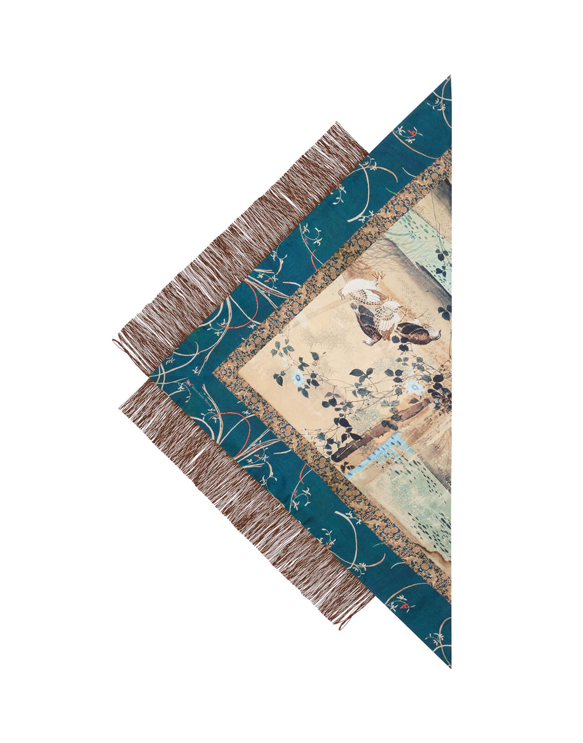 PIERRE-LOUIS MASCIA Foulard Bandana in Seta Turchese