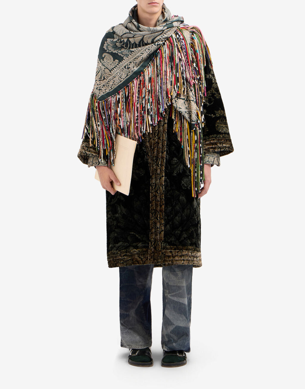 PIERRE-LOUIS MASCIA Kimono in Velluto Viscosa e Seta