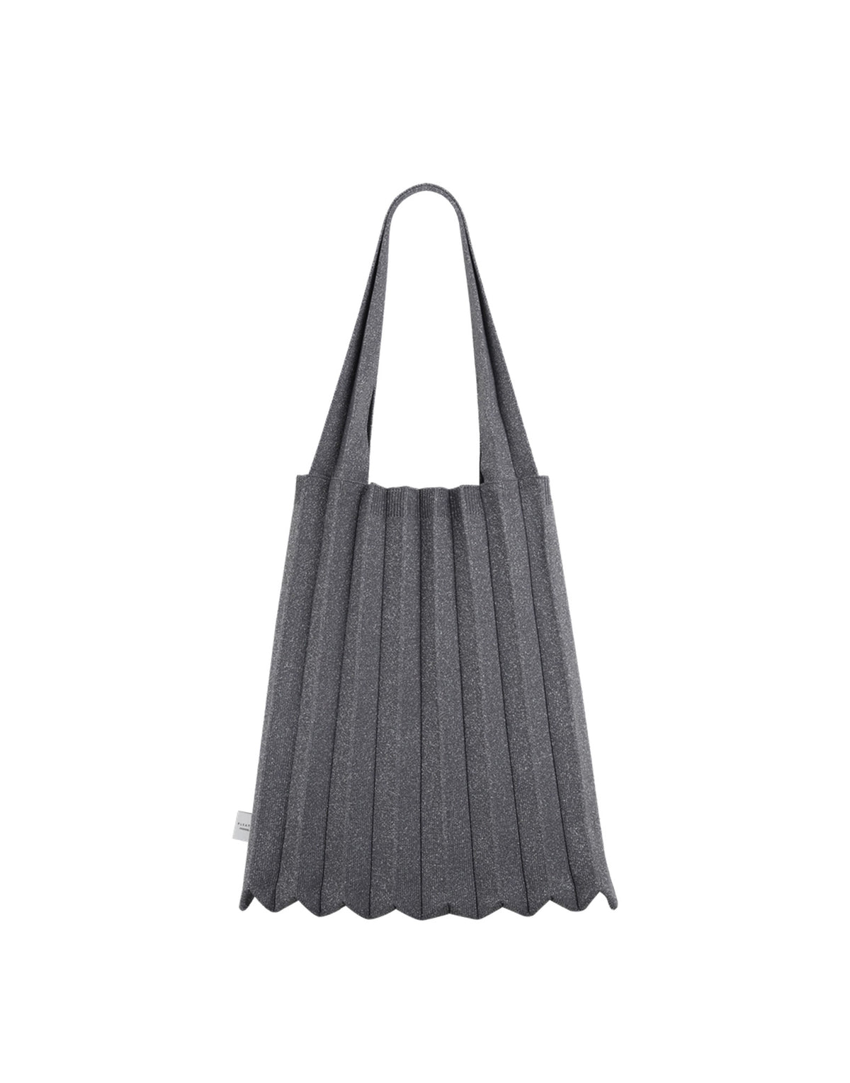 PLEATSMAMA Borsa New Shoulder Bag Plissè Glitter Stone Brown