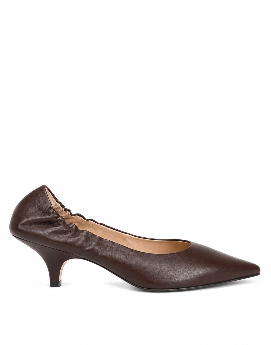 PROSPERINE Décolleté Arricciato in Nappa Chocolate