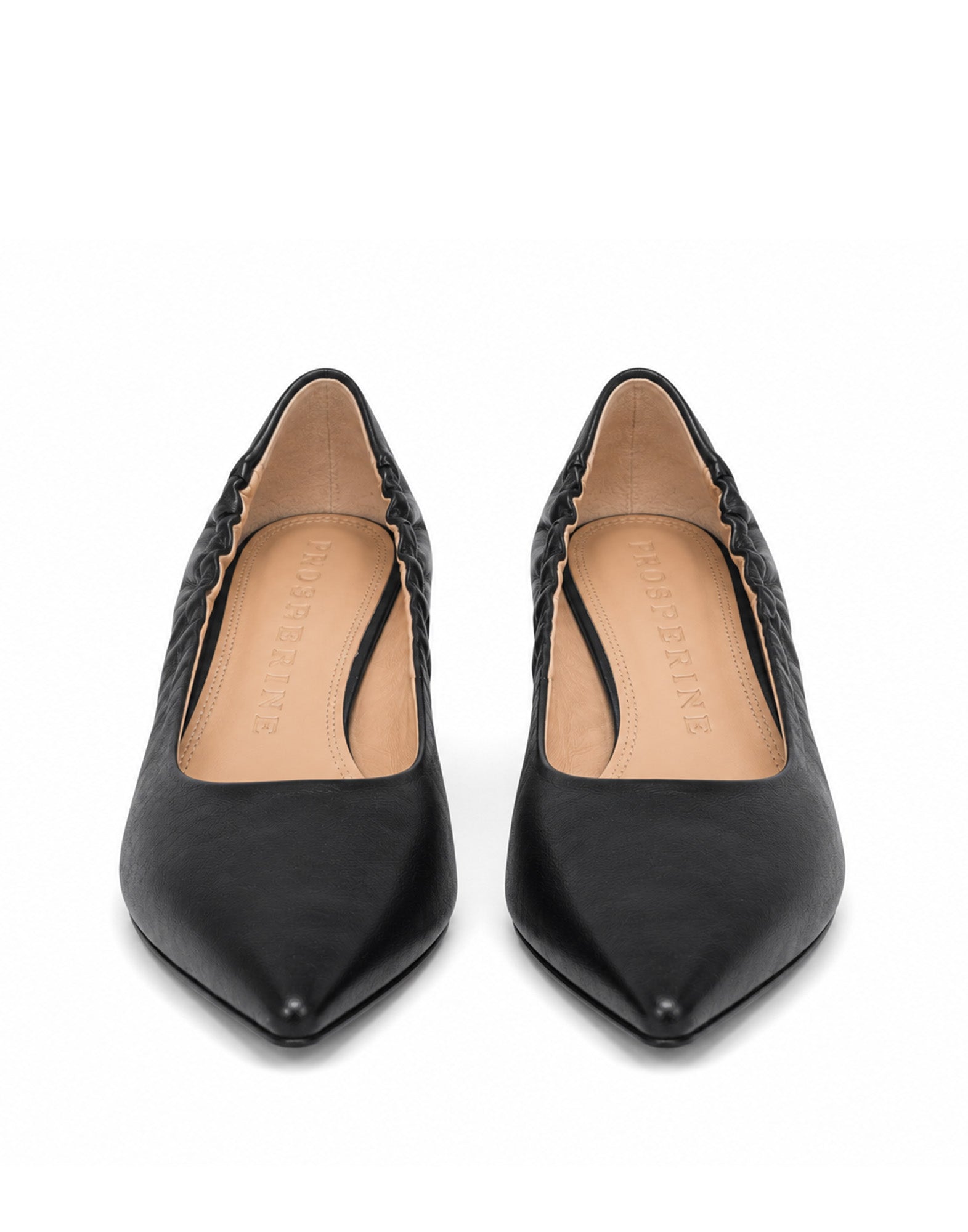 PROSPERINE Décolleté Arricciato in Nappa Nero