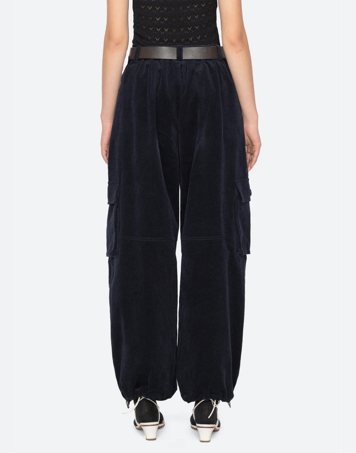 SEA NY Pantaloni in Velluto a Coste Navy