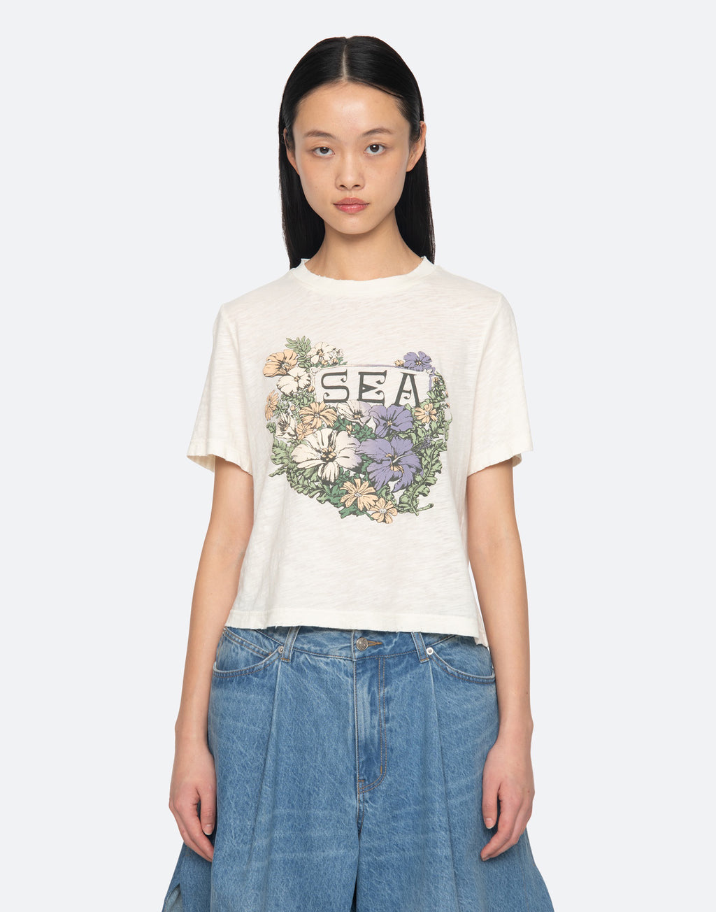 SEA NY T-shirt manica Corta Graphic Floreale