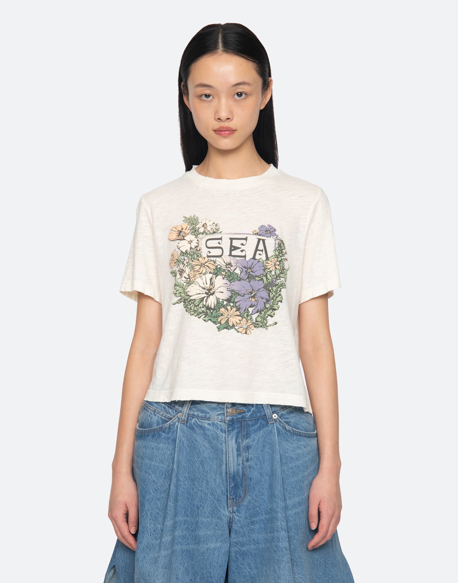 SEA NY T-shirt manica Corta Graphic Floreale