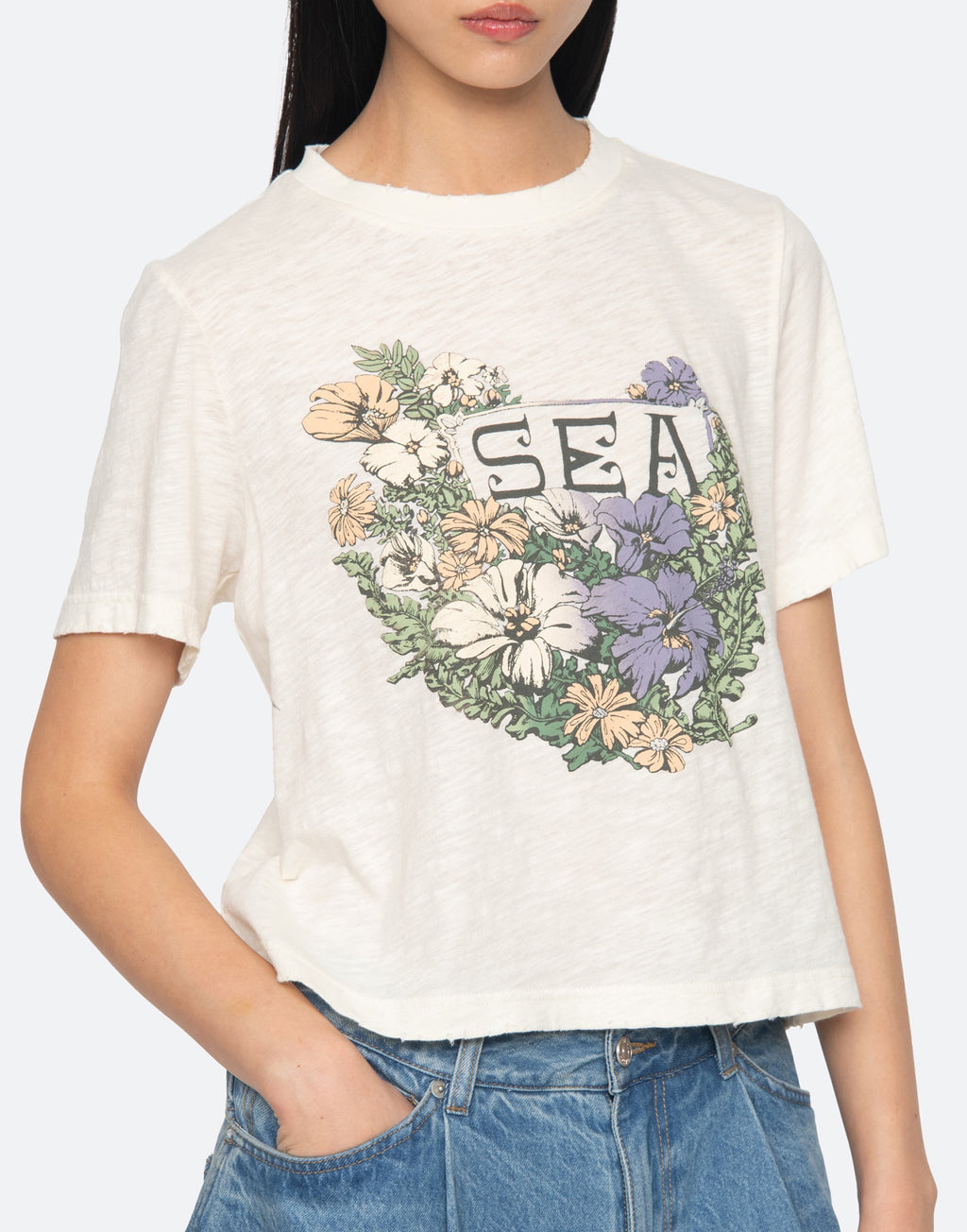 SEA NY T-shirt manica Corta Graphic Floreale