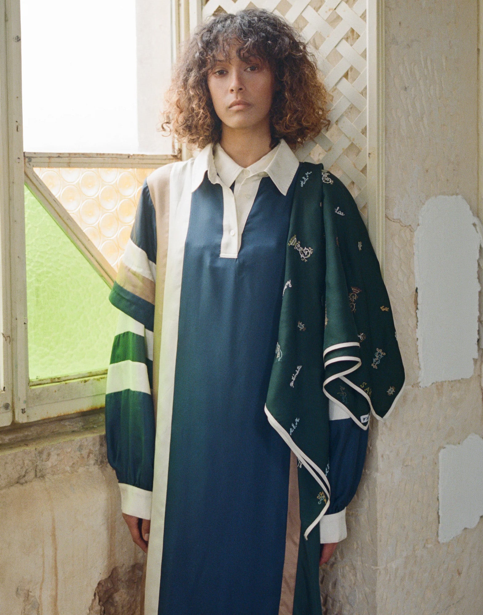 SEA NY Foulard Juliet Ricamato Verde