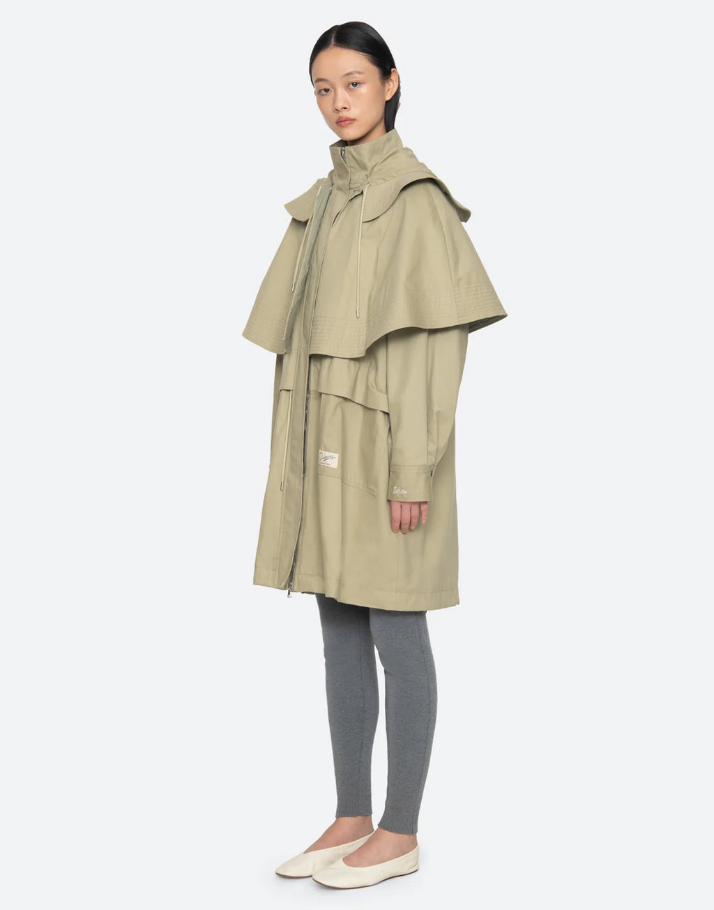 SEA NY Cappotto Workwear Taupe