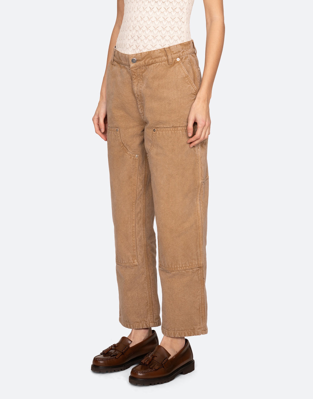 SEA NY Pantaloni Carpenter Camel