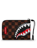 SPRAYGROUND Portafoglio Sharks in Paris WTF Bubble Brown Check