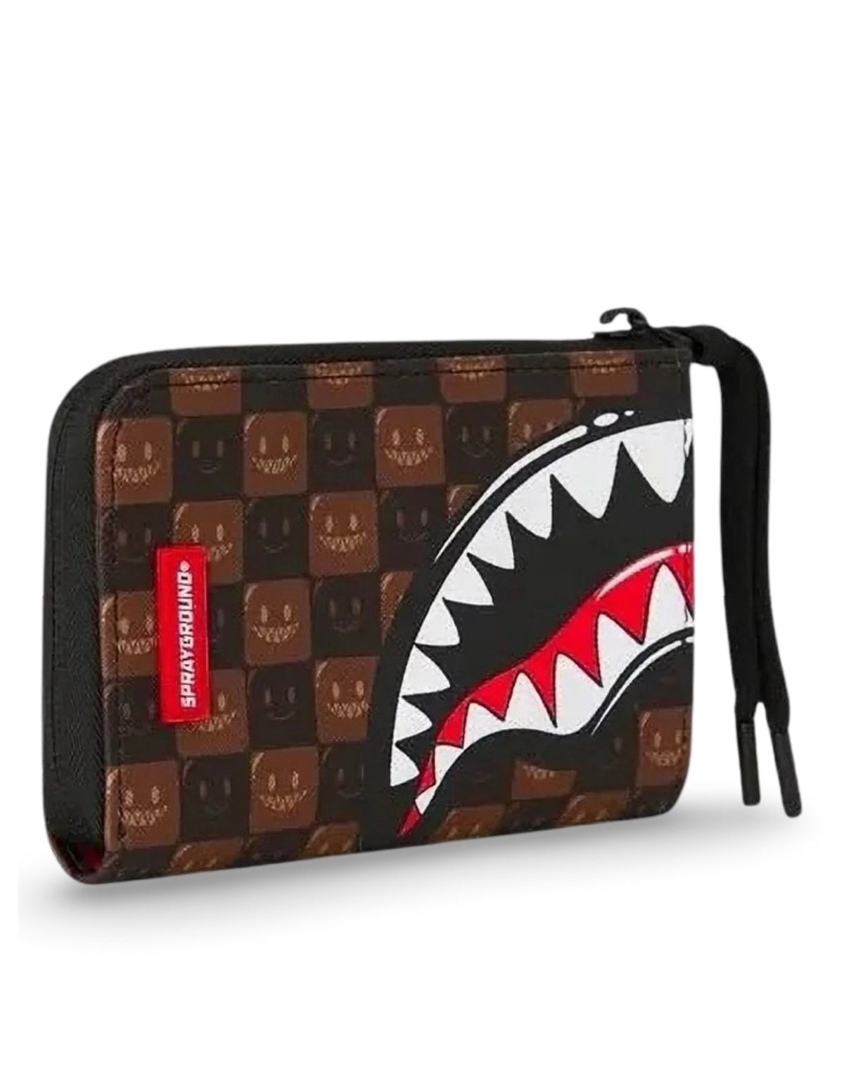 SPRAYGROUND Portafoglio Sharks in Paris WTF Bubble Brown Check