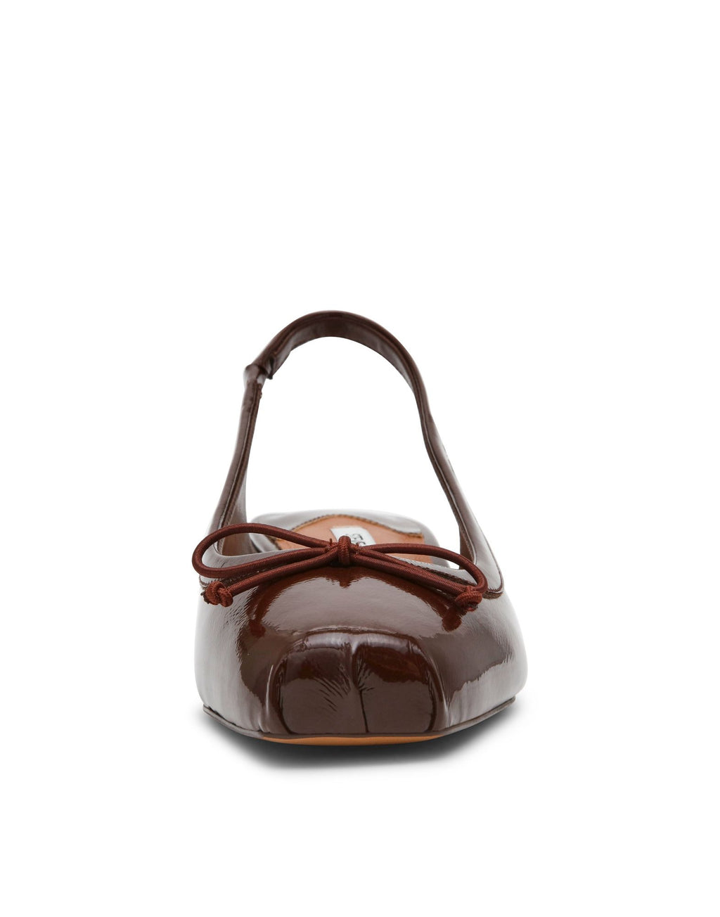 STEVE MADDEN Scarpe Slingback Loved con Fiocco Marrone Vernice