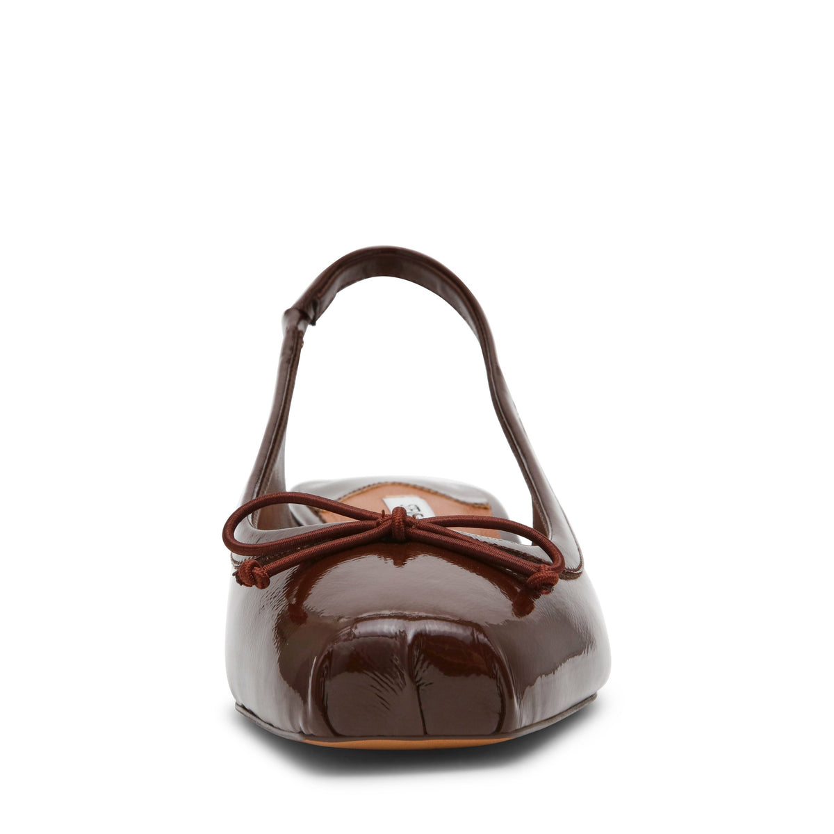 STEVE MADDEN Scarpe Slingback Loved con Fiocco Marrone Vernice