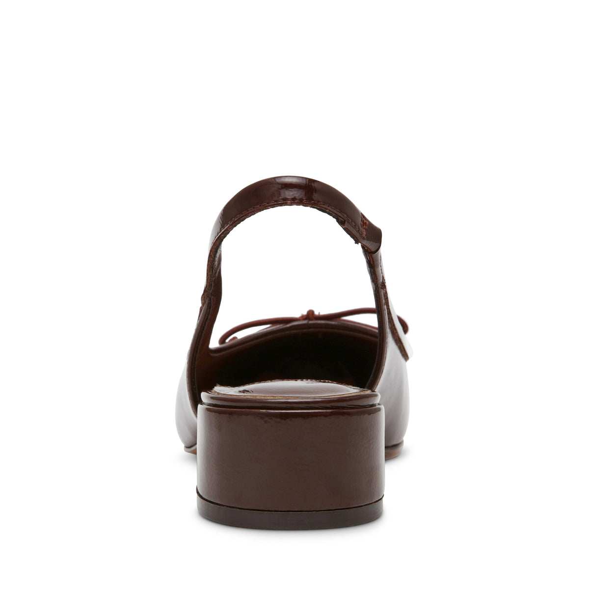 STEVE MADDEN Scarpe Slingback Loved con Fiocco Marrone Vernice