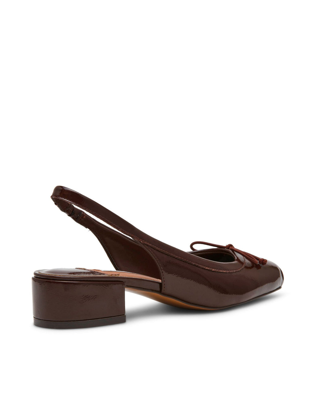 STEVE MADDEN Scarpe Slingback Loved con Fiocco Marrone Vernice