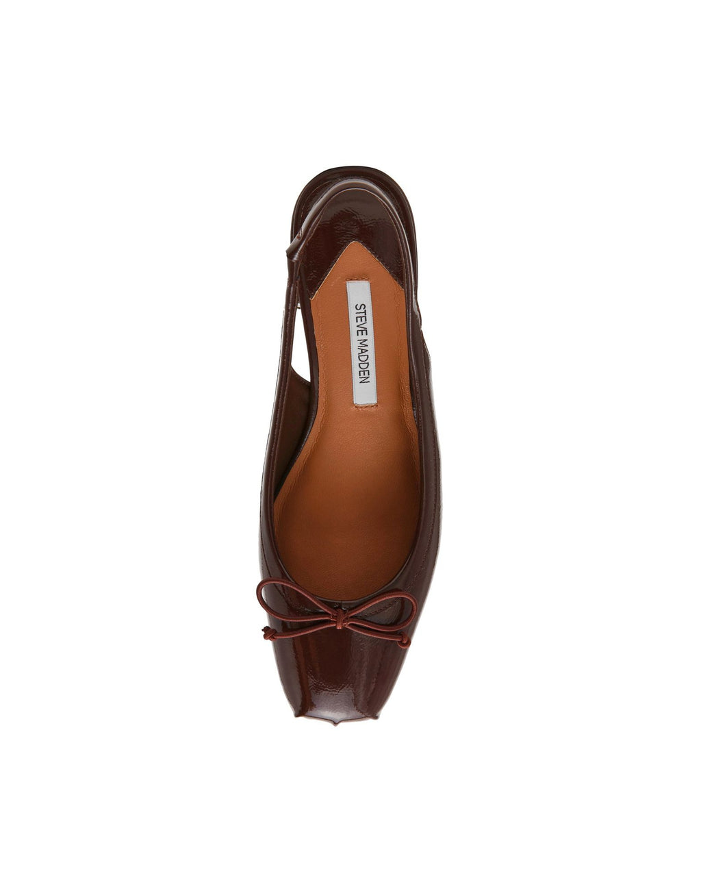 STEVE MADDEN Scarpe Slingback Loved con Fiocco Marrone Vernice