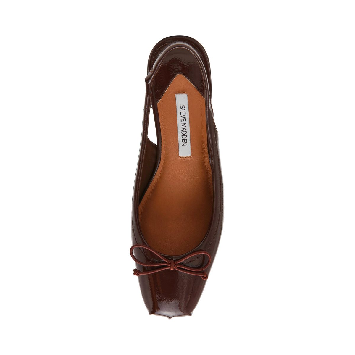STEVE MADDEN Scarpe Slingback Loved con Fiocco Marrone Vernice