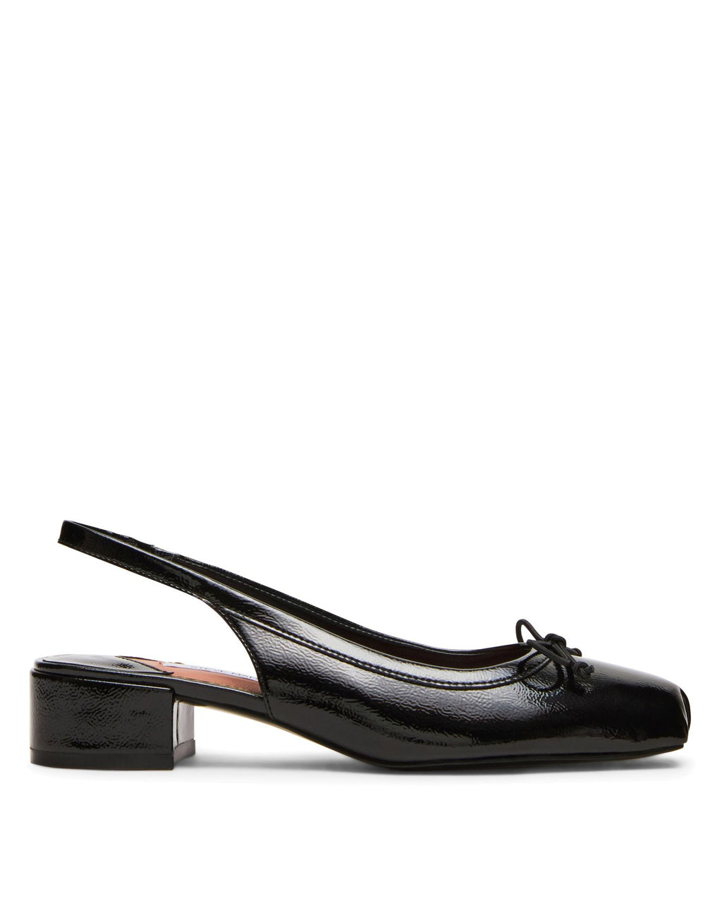 STEVE MADDEN Scarpe Slingback Loved con Fiocco Nero Vernice