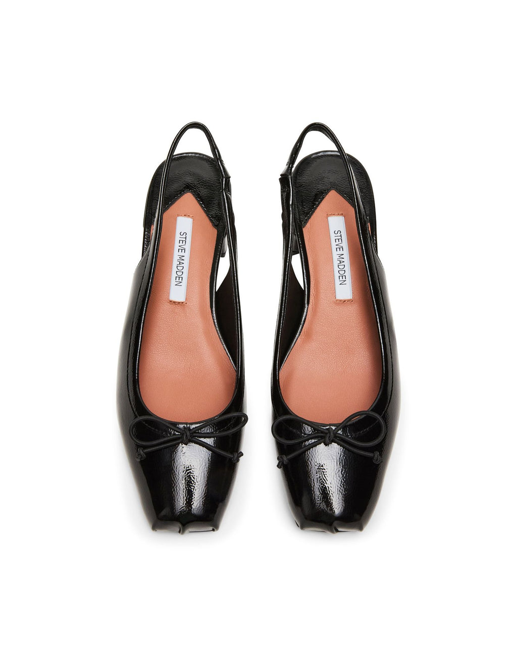 STEVE MADDEN Scarpe Slingback Loved con Fiocco Nero Vernice