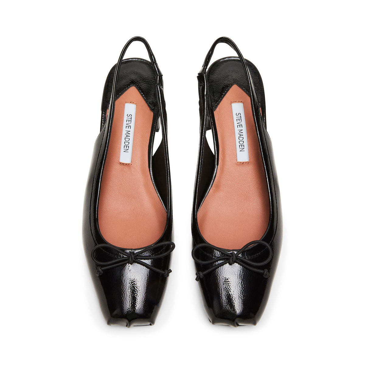 STEVE MADDEN Scarpe Slingback Loved con Fiocco Nero Vernice
