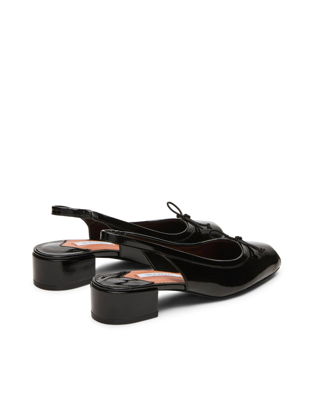 STEVE MADDEN Scarpe Slingback Loved con Fiocco Nero Vernice