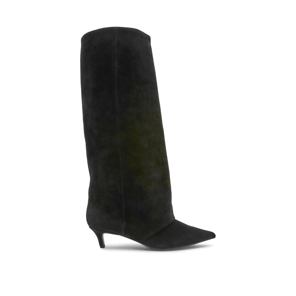 STEVE MADDEN Stivali Luca a Punta con Tacco Nero Suede