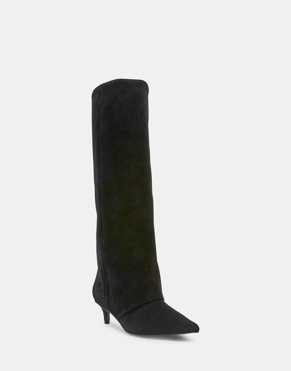 STEVE MADDEN Stivali Luca a Punta con Tacco Nero Suede