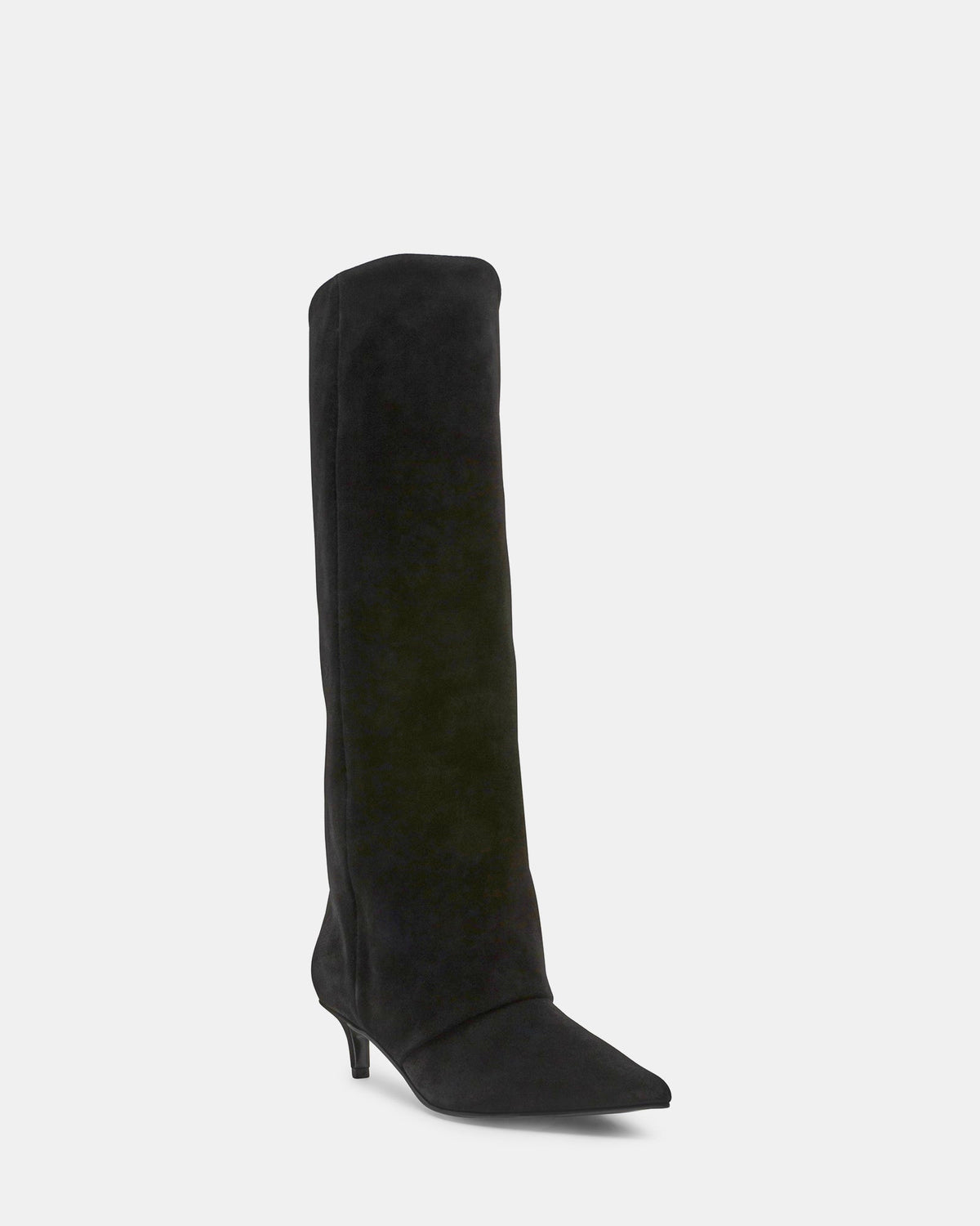 STEVE MADDEN Stivali Luca a Punta con Tacco Nero Suede
