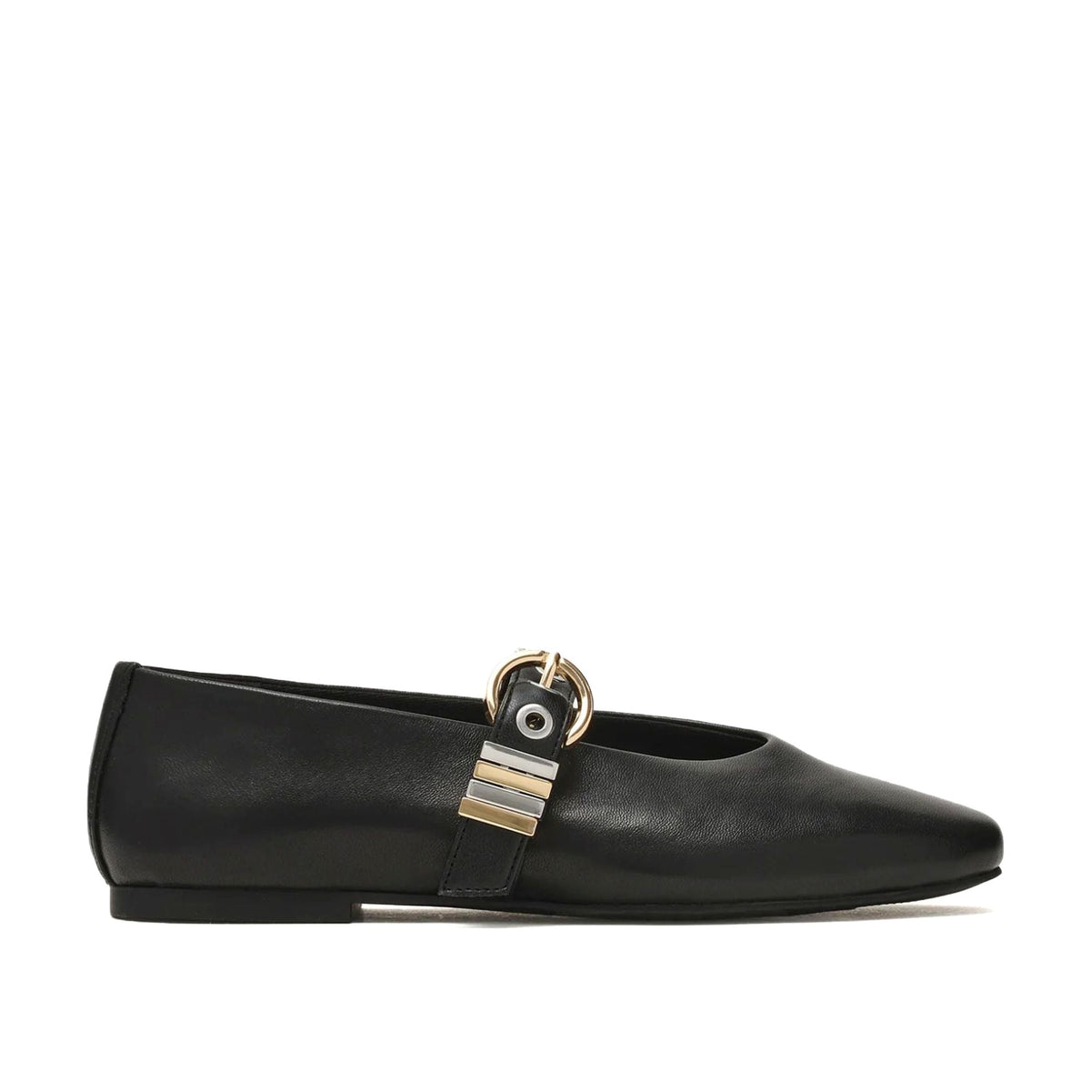STEVE MADDEN Ballerine Lucia con Fibbia Nero Pelle