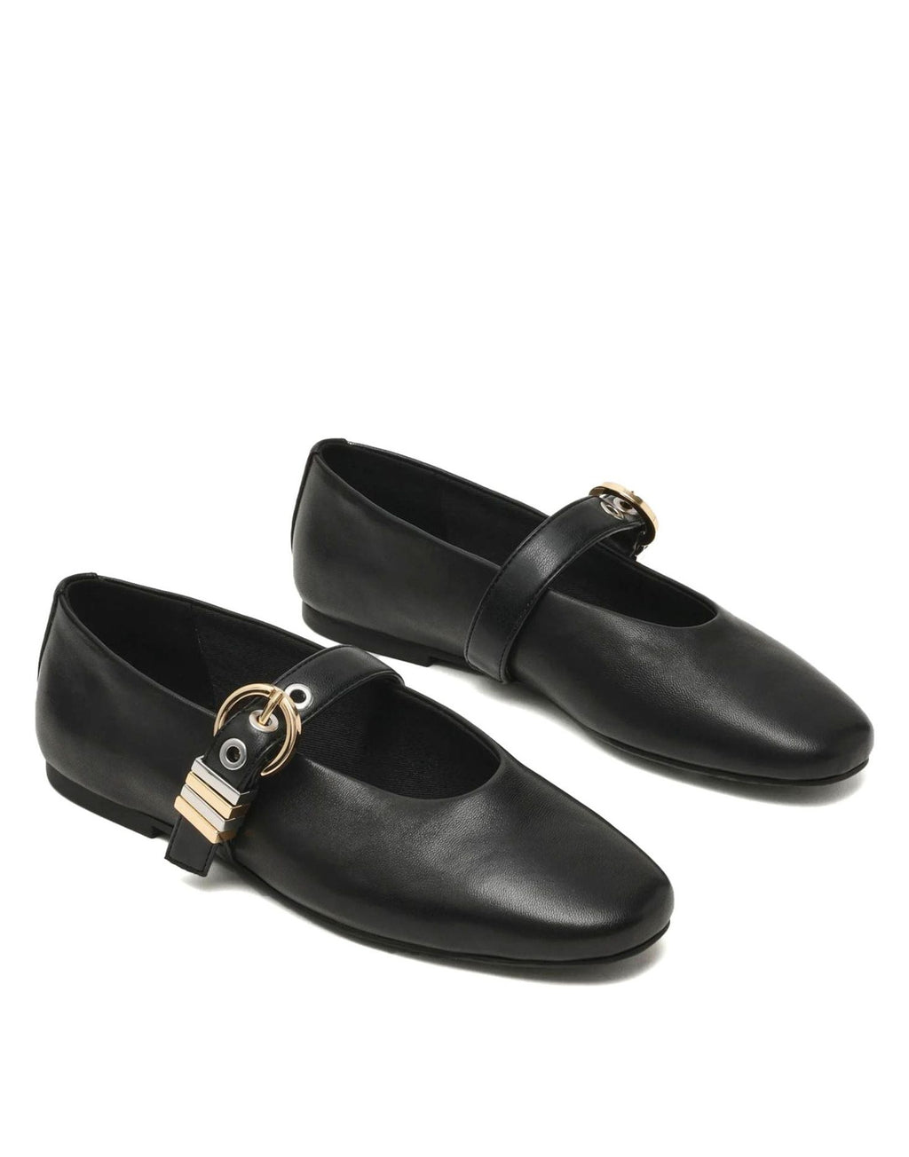 STEVE MADDEN Ballerine Lucia con Fibbia Nero Pelle