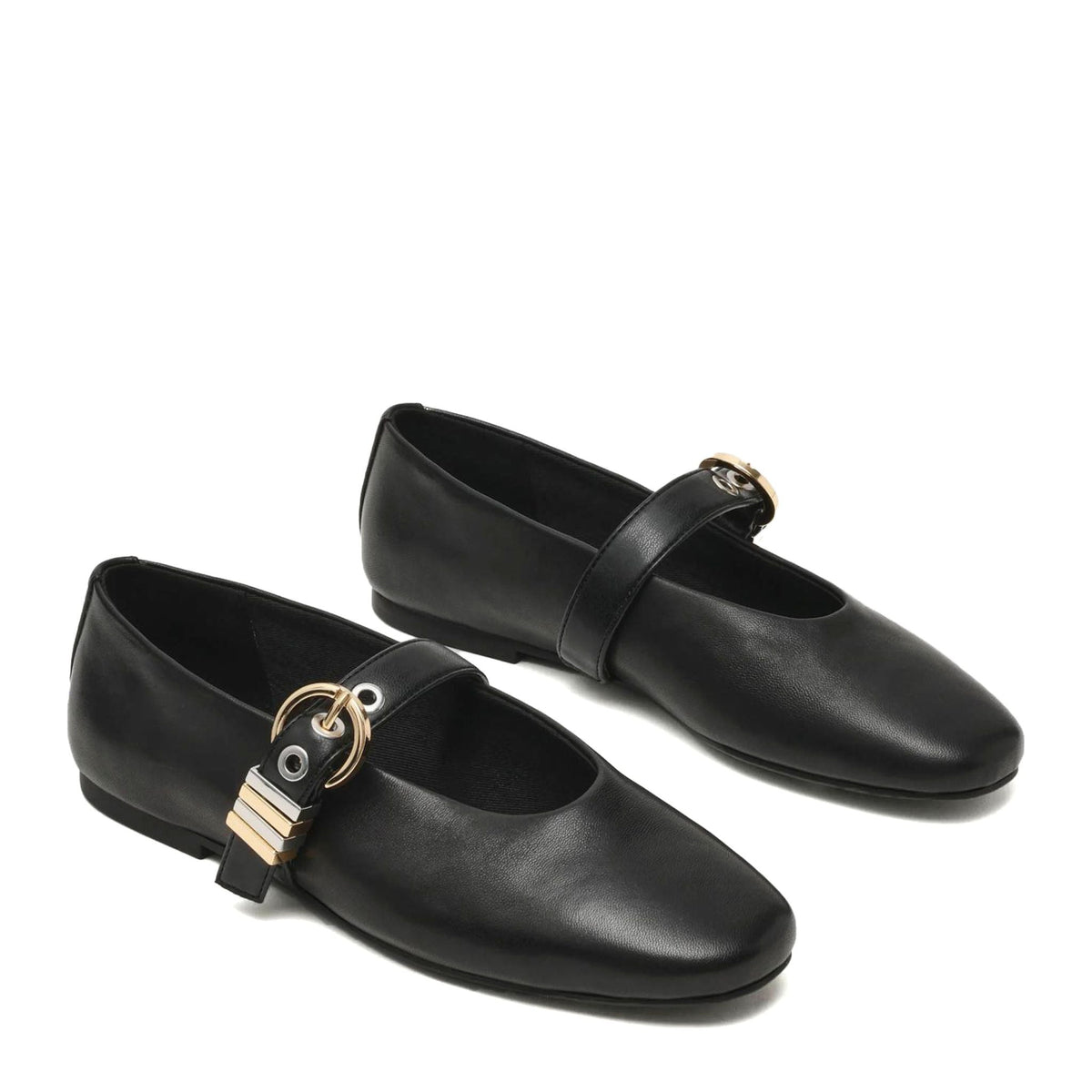 STEVE MADDEN Ballerine Lucia con Fibbia Nero Pelle
