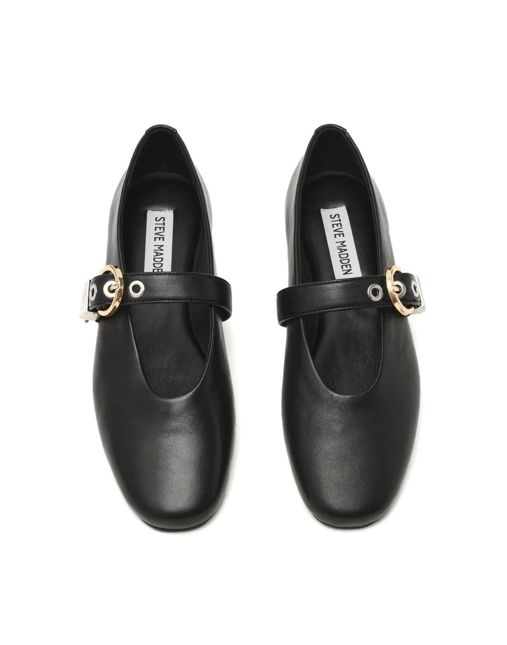 STEVE MADDEN Ballerine Lucia con Fibbia Nero Pelle