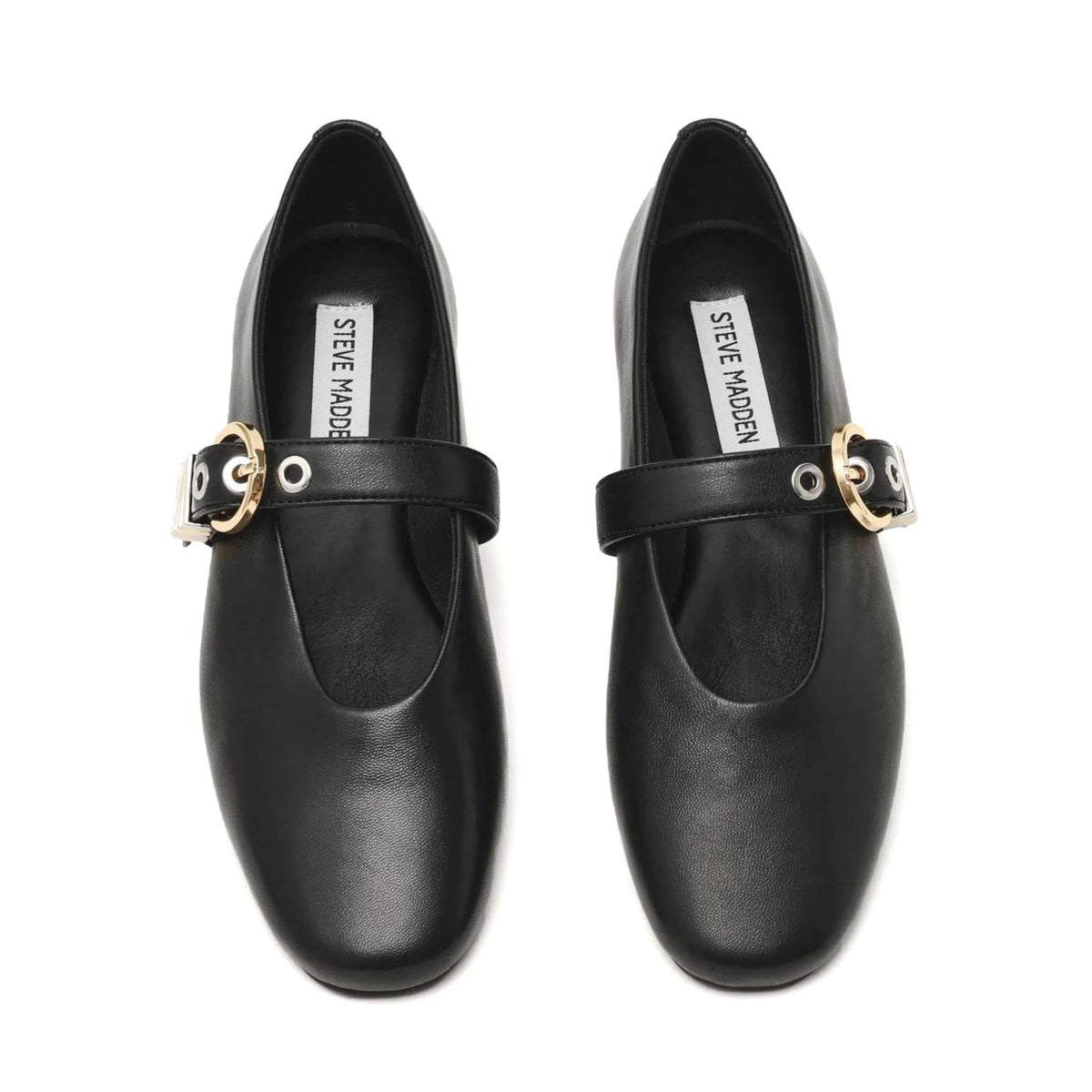 STEVE MADDEN Ballerine Lucia con Fibbia Nero Pelle