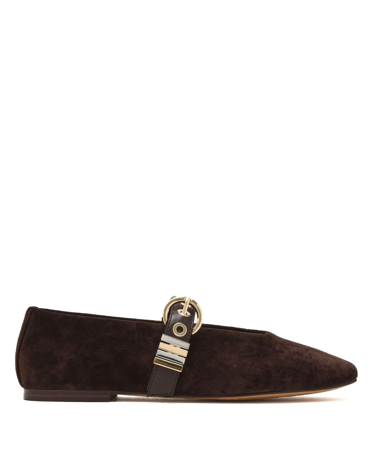 STEVE MADDEN Ballerine Lucia con Fibbia Marrone Suede