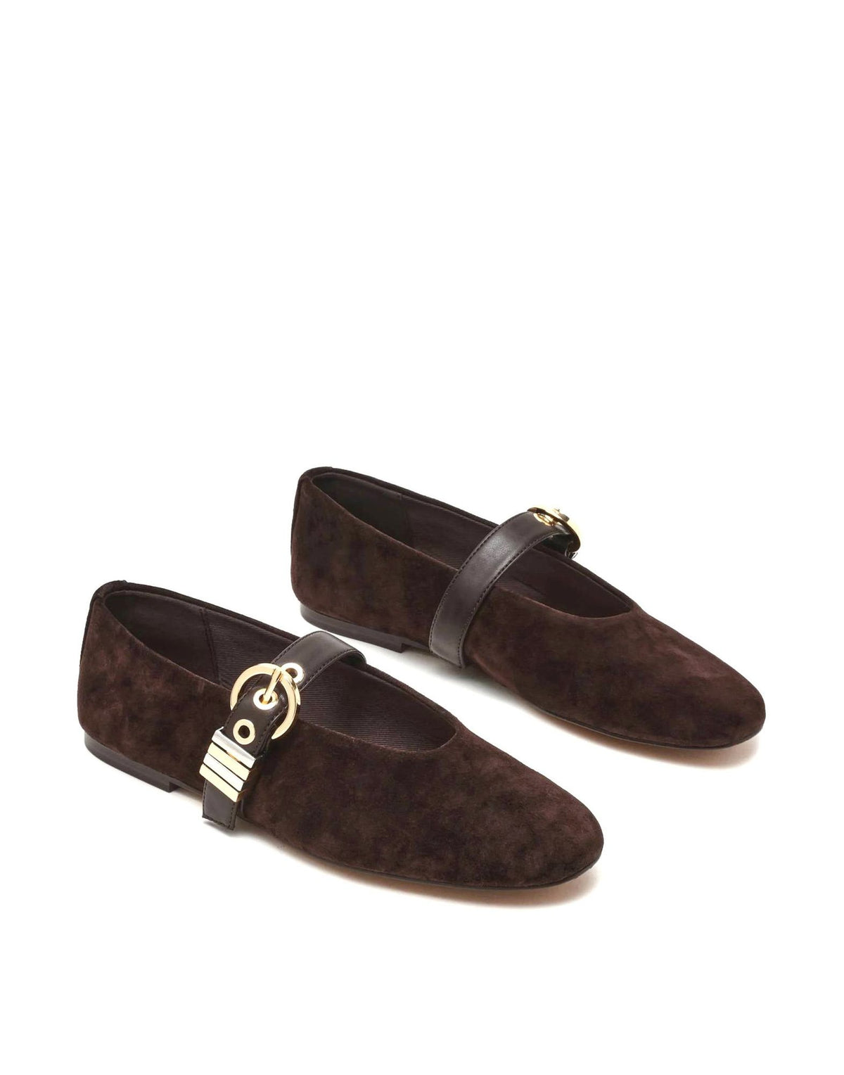 STEVE MADDEN Ballerine Lucia con Fibbia Marrone Suede