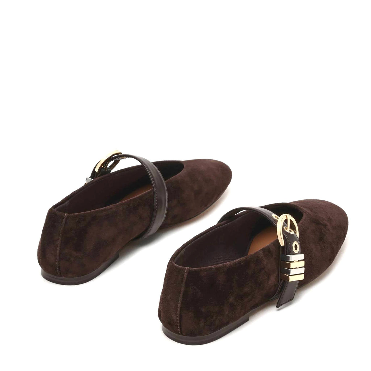 STEVE MADDEN Ballerine Lucia con Fibbia Marrone Suede