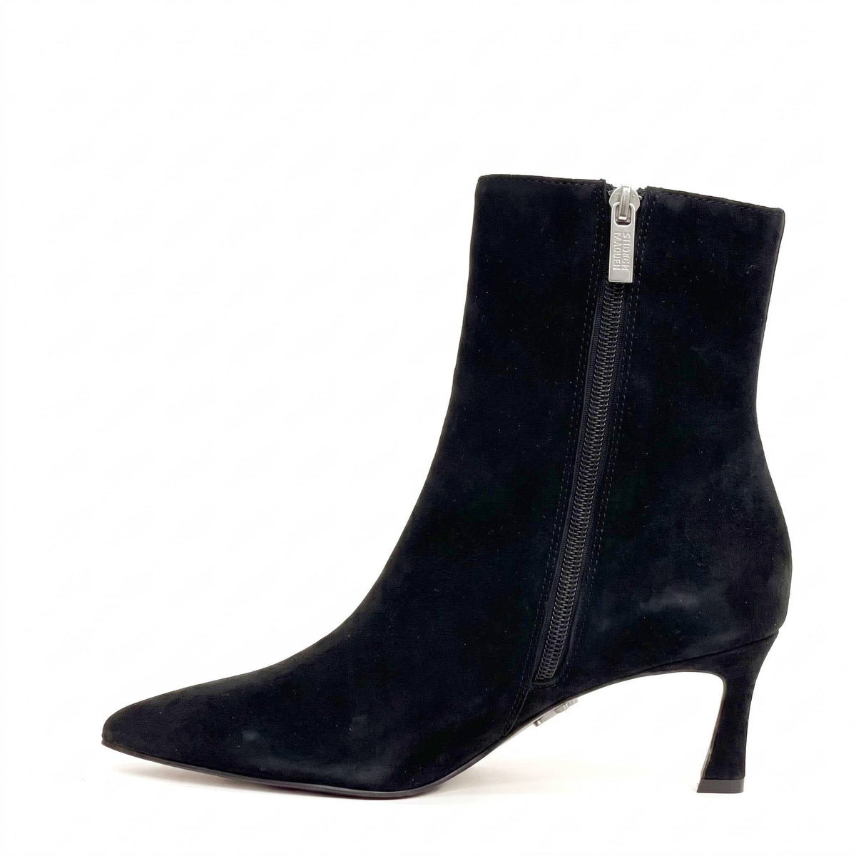 STEVE MADDEN Stivaletti Lulah a Punta con Tacco Nero Suede