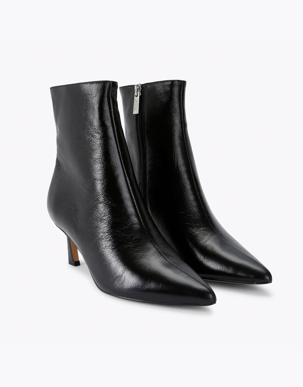 STEVE MADDEN Stivaletti Lulah a Punta con Tacco Nero Pelle