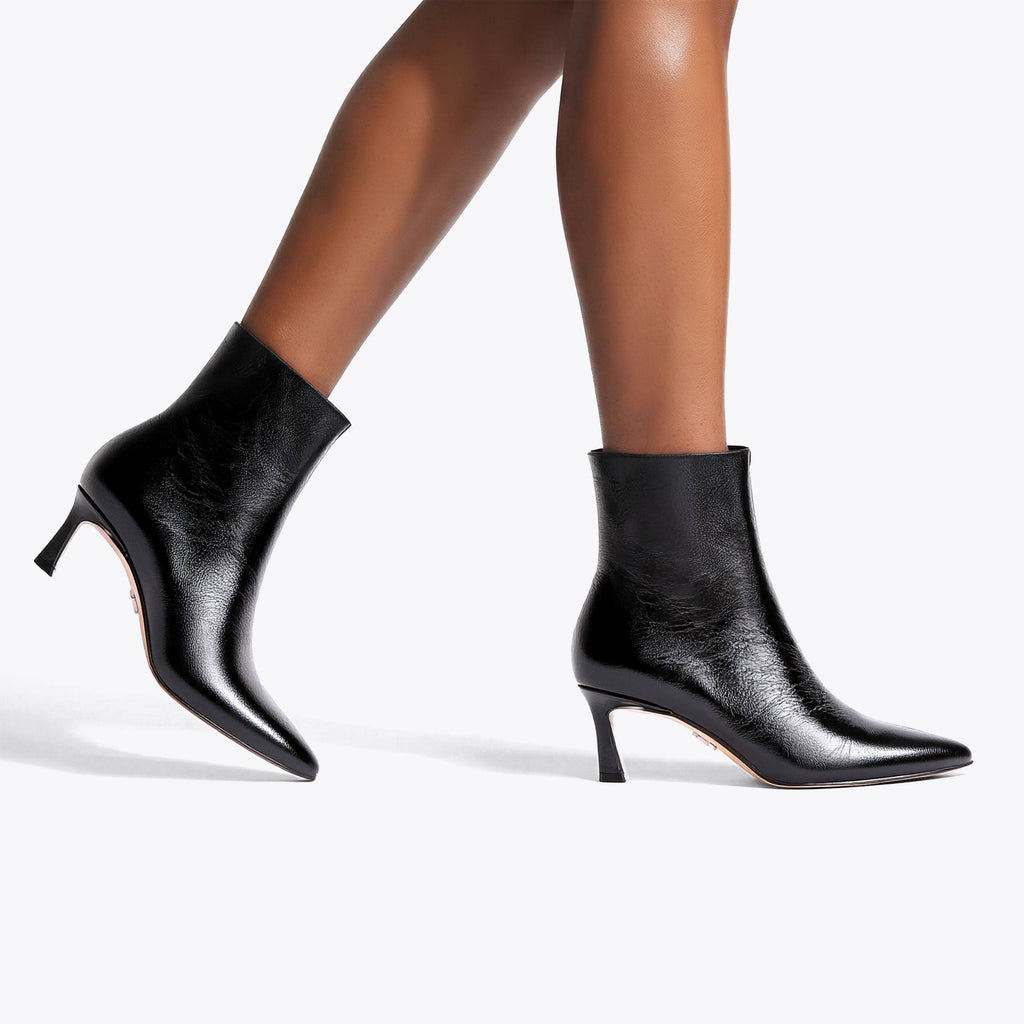 STEVE MADDEN Stivaletti Lulah a Punta con Tacco Nero Pelle