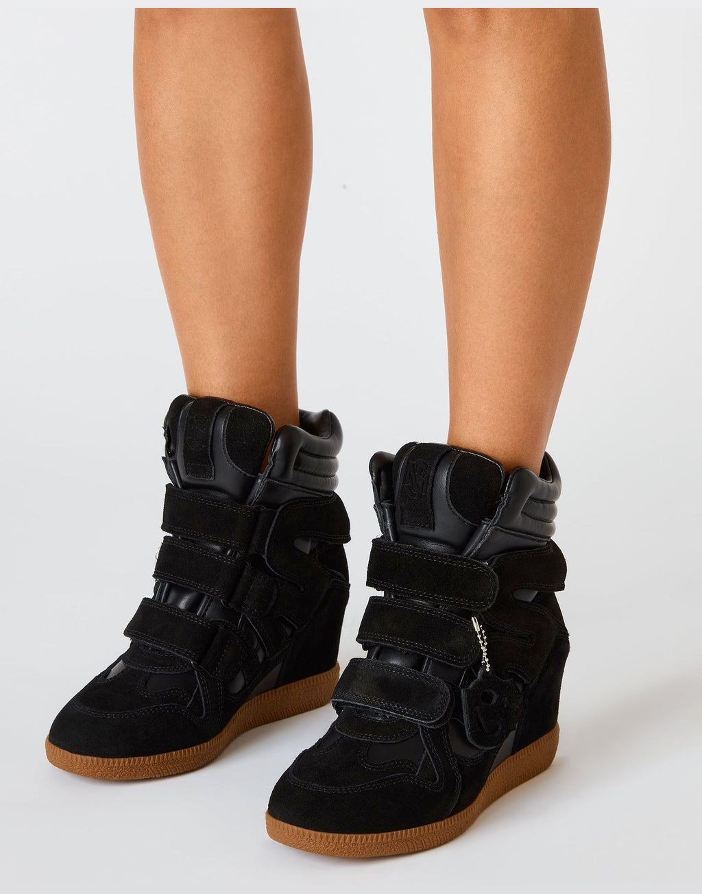 STEVE MADDEN Sneakers Mavis con Strappi Nero Suede
