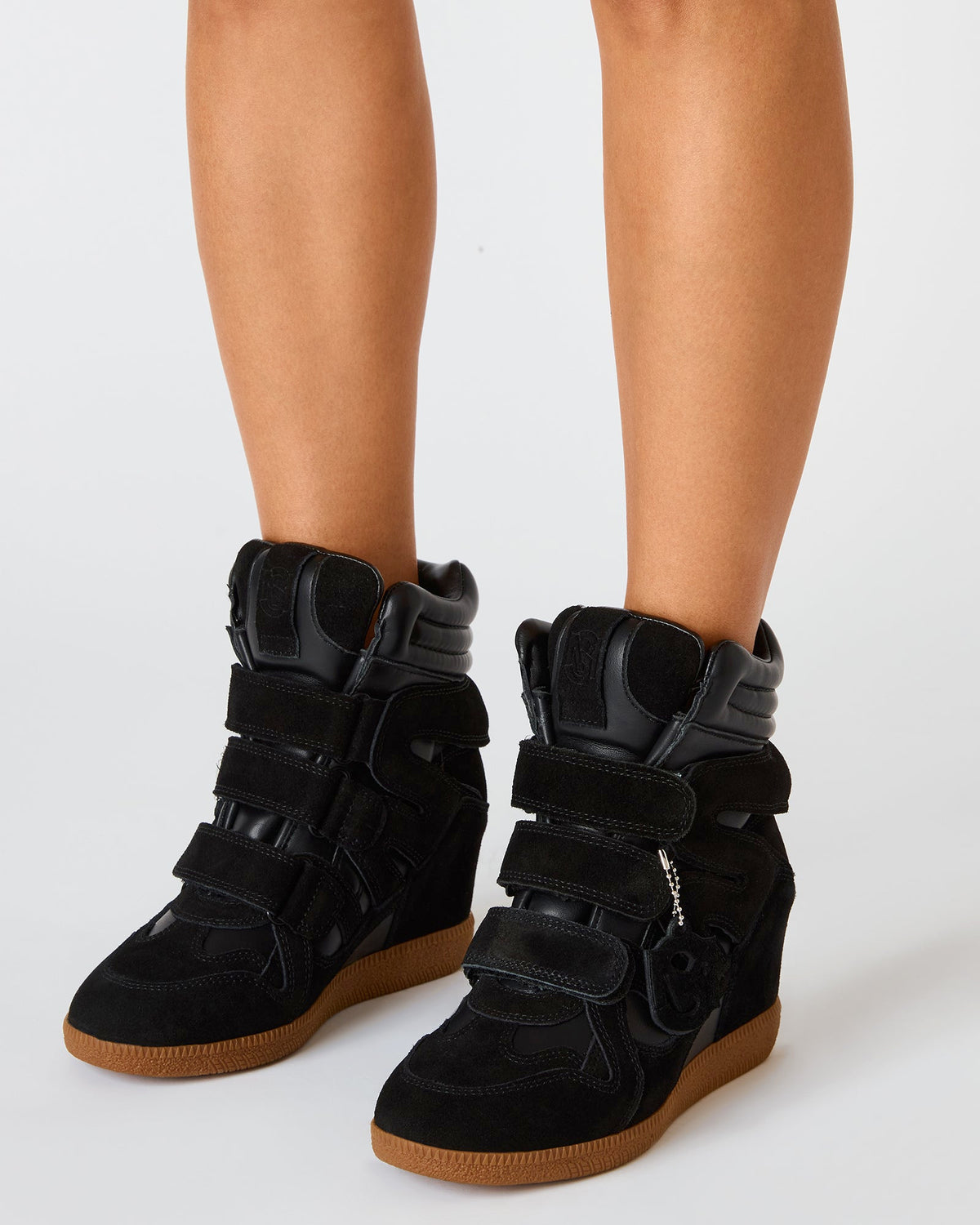 STEVE MADDEN Sneakers Mavis con Strappi Nero Suede