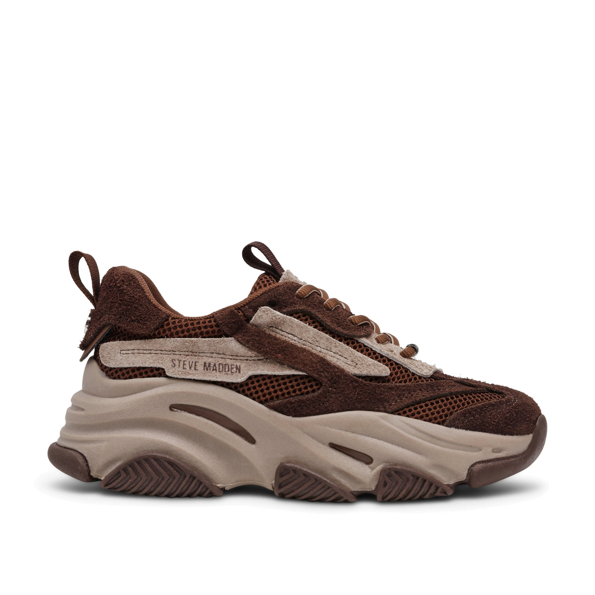 STEVE MADDEN Sneakers Possession-E con Suola Chunky Ground Coffee Suede