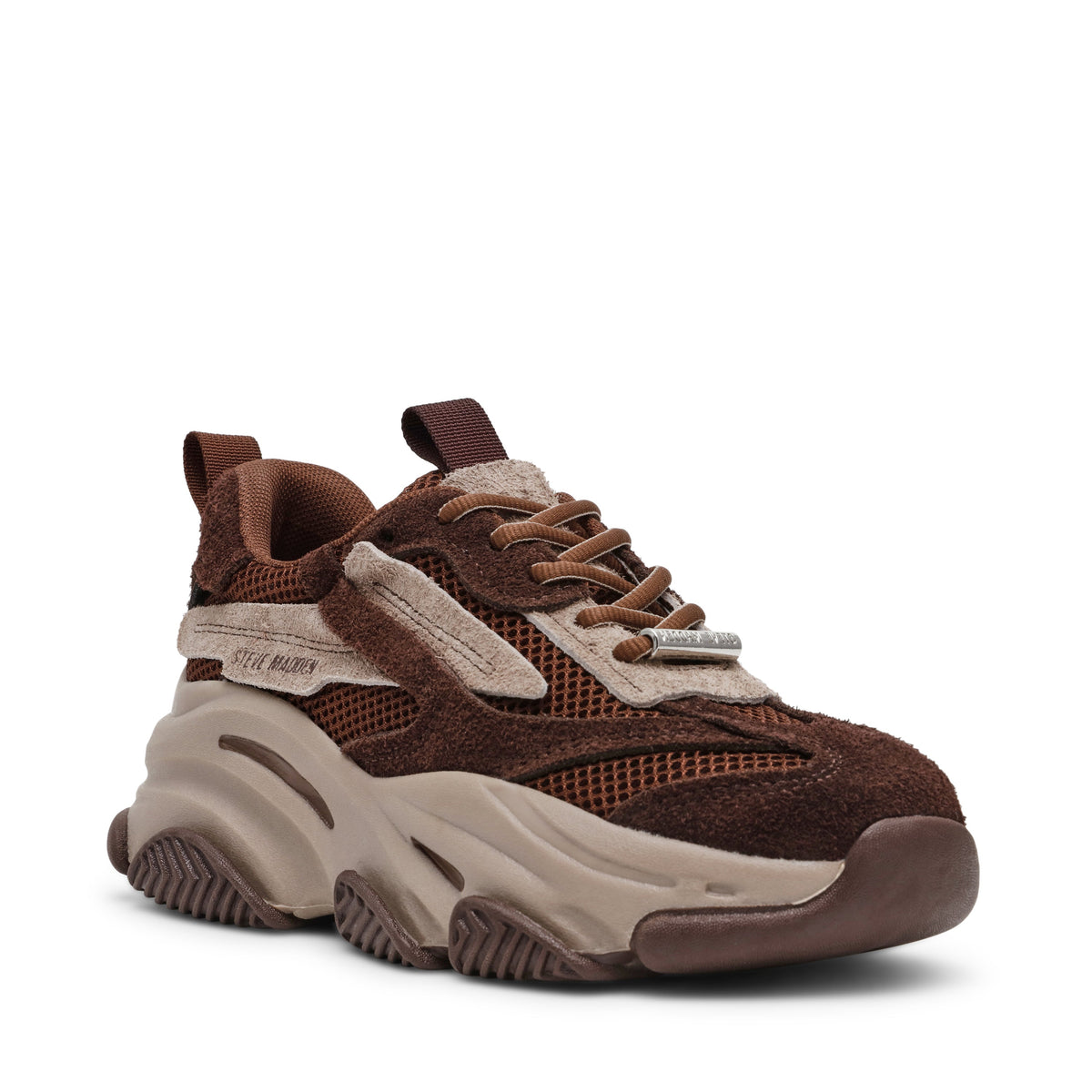STEVE MADDEN Sneakers Possession-E con Suola Chunky Ground Coffee Suede
