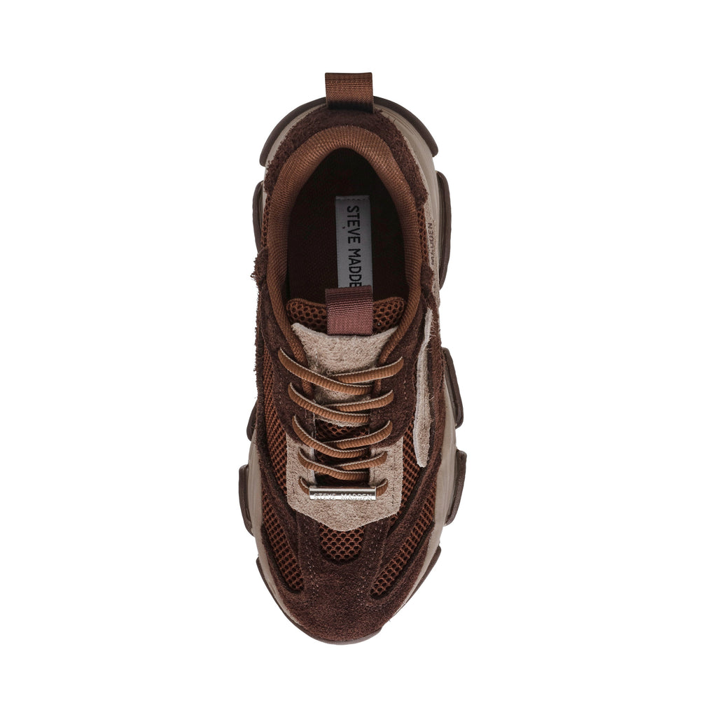 STEVE MADDEN Sneakers Possession-E con Suola Chunky Ground Coffee Suede