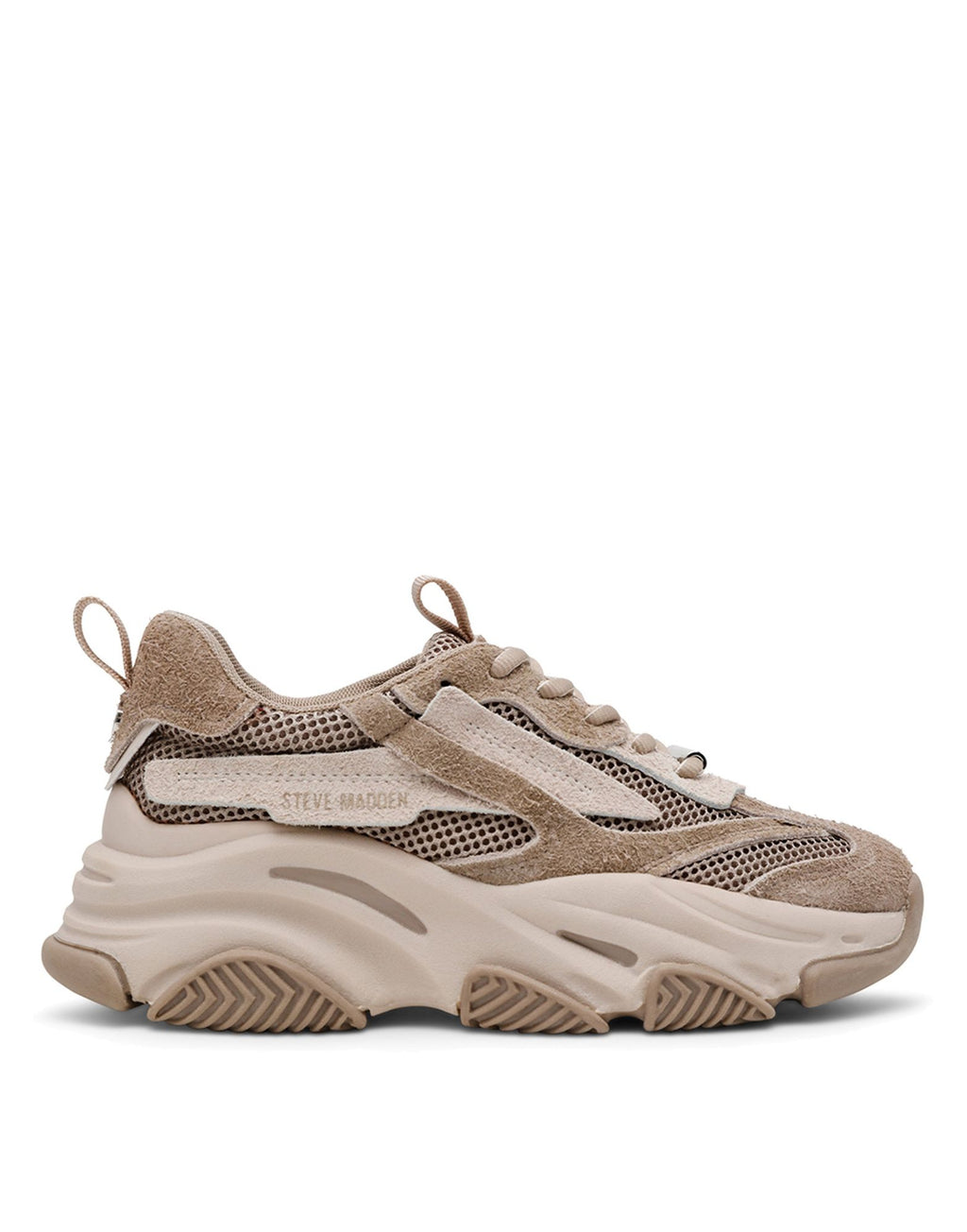 STEVE MADDEN Sneakers Possession-E con Suola Chunky Taupe/Grigio Suede