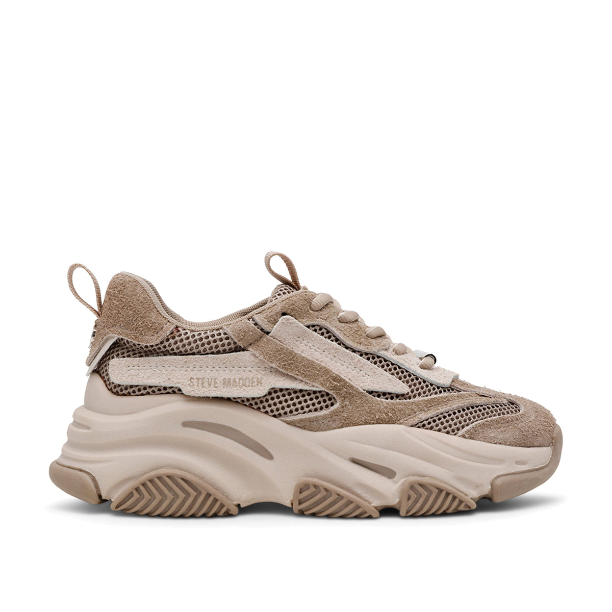 STEVE MADDEN Sneakers Possession-E con Suola Chunky Taupe/Grigio Suede
