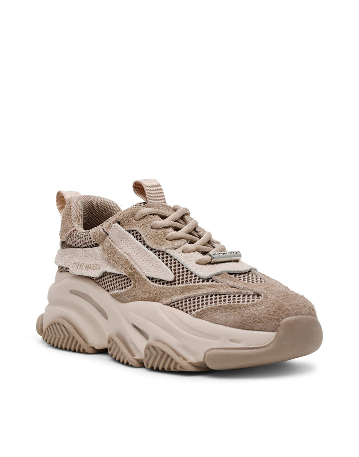 STEVE MADDEN Sneakers Possession-E con Suola Chunky Taupe/Grigio Suede